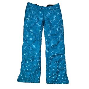Marker Snowboard Ski Pants Blue Polka Dot Women's Size 16 Insulated Winter